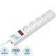 Сетевой фильтр Power Cube 5р/1.9м 10А/2,2кВт 3х0,75 SPG-B-6-WHITE)