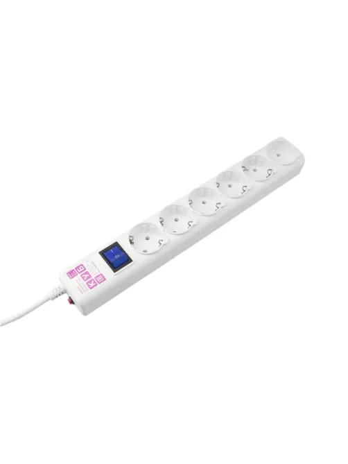 Сетевой фильтр Power Cube 3м (6 розеток) 16А белый(SPG(5+1)-16B-3М)