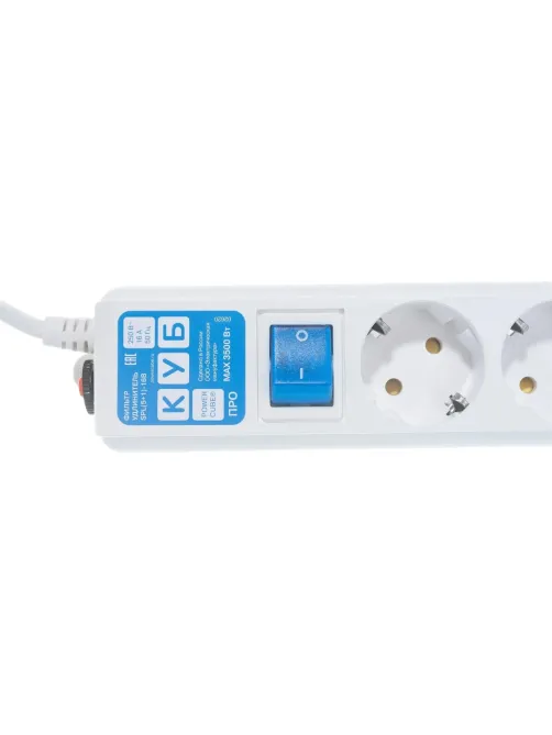 Сетевой фильтр Power Cube PRO 6р/1.9м 16А/3,5кВт бел (SPL(5+1)-16B-P-1,9M)