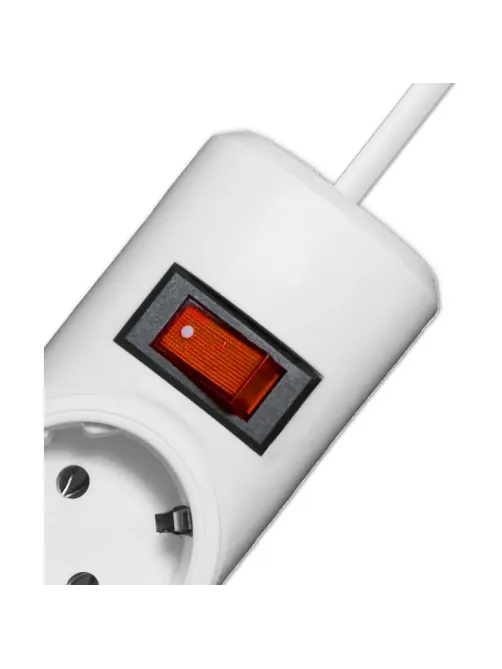 Сетевой фильтр PROGIX PG242 2р/5м/3,5кВт/16А заземление, белый, ПВС 3х1.5