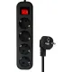 Сетевой фильтр PROGIX SF4PB7 4р/7м черный, 3х0,75мм, 10А/2000Вт
