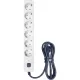 Сетевой фильтр Powercom SP-06W 1,8 м (6 розеток) белый/серый