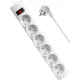 Сетевой фильтр Defender  DFS 153 3 м, белый, 6 розеток(99490)