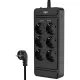 Сетевой фильтр AGNI 6р/3м,черный(TP-FS6E-3m-black)