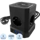 Сетевой фильтр AGNI  4р/2м,черный, 3USB + 1Type-C (TP-VE4U5E-C-W-2m-black)