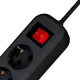 Сетевой фильтр PROGIX SF4PB7 4р/7м черный, 3х0,75мм, 10А/2000Вт