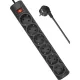 Сетевой фильтр Defender  DFS 155 5 м, черный, 6 розеток(99496)