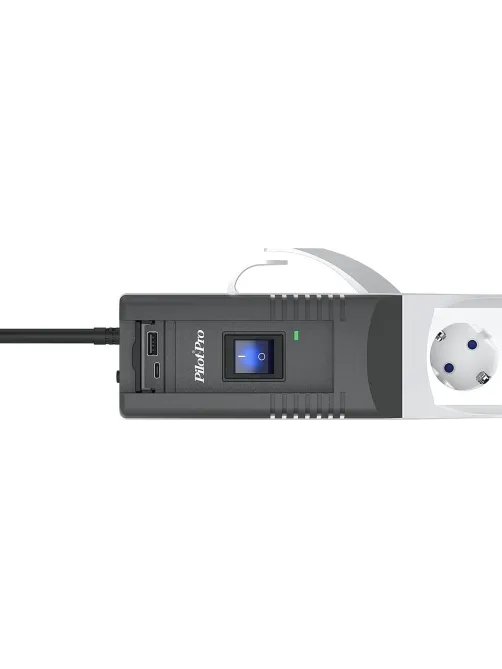 Сетевой фильтр PILOT PRO USB  3м (10А/2200Вт/6р) серый