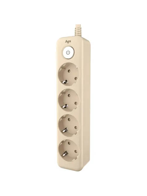 Сетевой фильтр AGNI 4/3м,слоновая кость(TP-FD4E-3m-ivory)