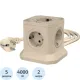 Сетевой фильтр AGNI  5р/2м 2м,слоновая кость(TP-VE4U5E-2m-ivory)