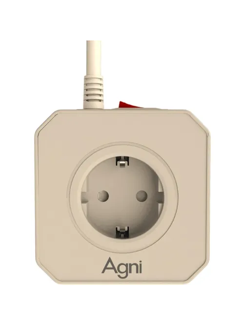 Сетевой фильтр AGNI  5р/2м 2м,слоновая кость(TP-VE4U5E-2m-ivory)