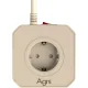 Сетевой фильтр AGNI  5р/2м 2м,слоновая кость(TP-VE4U5E-2m-ivory)
