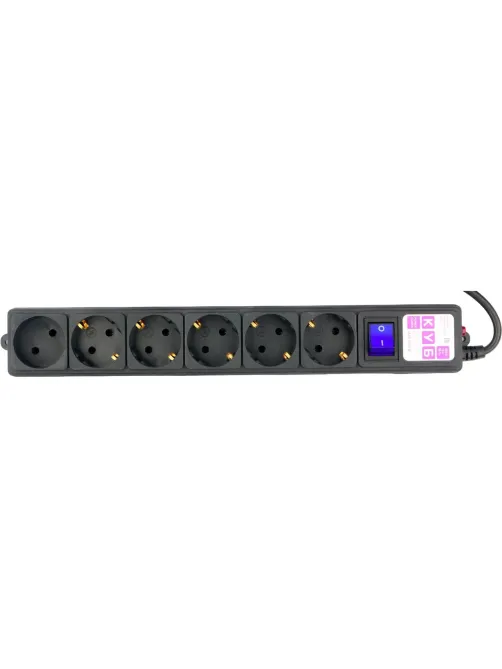 Сетевой фильтр Power Cube 6р/3м, 16А/3,5кВт,3x1,0, черн(SPG6-B3M)