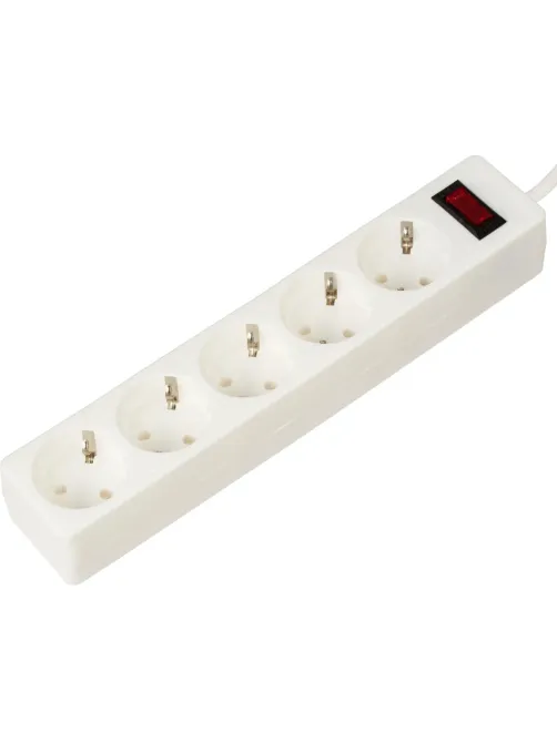 Сетевой фильтр BigTech STD-510-3-W (5р/3м/10А/2,2кВт/1мм2/белый)