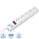 Сетевой фильтр Power Cube B 3.0 м 5 роз (белый) 10А/2,2кВт (SPG-B-10-WHITE)