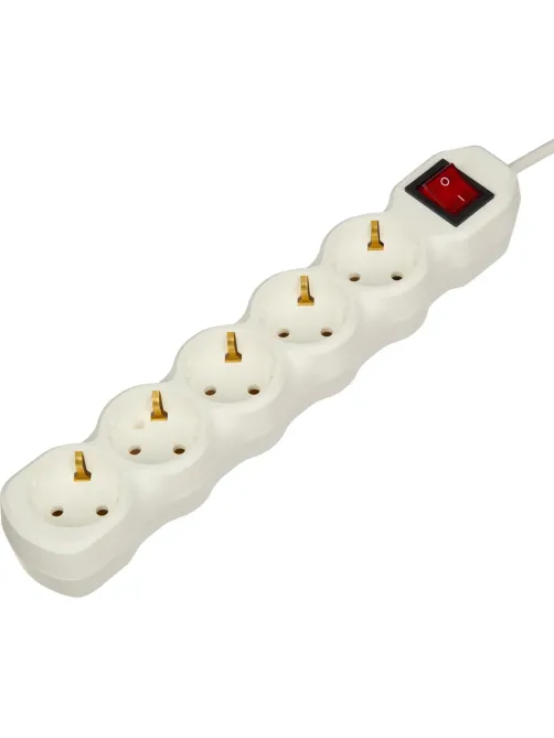 Сетевой фильтр BigTech ST510-3-W(5р/3м/10А/2,2кВт/3х0,75 мм2/белый)