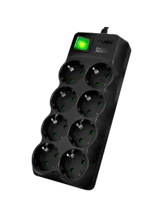 Сетевой фильтр SVEN SF-08E-16 1,8 м 8 розеток, 16А черный