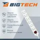 Сетевой фильтр BigTech CD6-5W1 (6р/5м/10А/2500Вт 1мм 2500Вт белый)