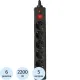 Сетевой фильтр Buro 600SH-5-B 5м (6 розеток) черный