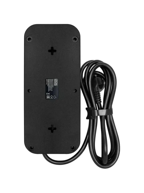 Сетевой фильтр Powercom SP-08 USB03AB 1,8 m (8 розеток) черный