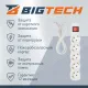 Сетевой фильтр BigTech ST516-1,5-W(5р/1,5м/16А/3,5кВт/3х1 мм2/белый)