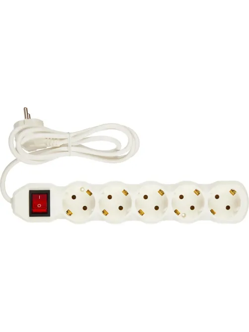 Сетевой фильтр BigTech ST516-1,5-W(5р/1,5м/16А/3,5кВт/3х1 мм2/белый)