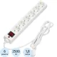 Сетевой фильтр BigTech CD6-1,8W1 (6р/1,8м/10А/2500Вт 1мм 2500Вт)