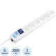 Сетевой фильтр Power Cube PRO, белый, 3м,6р, 16А (3x1,5мм2)(SPL6-16-P-3М)