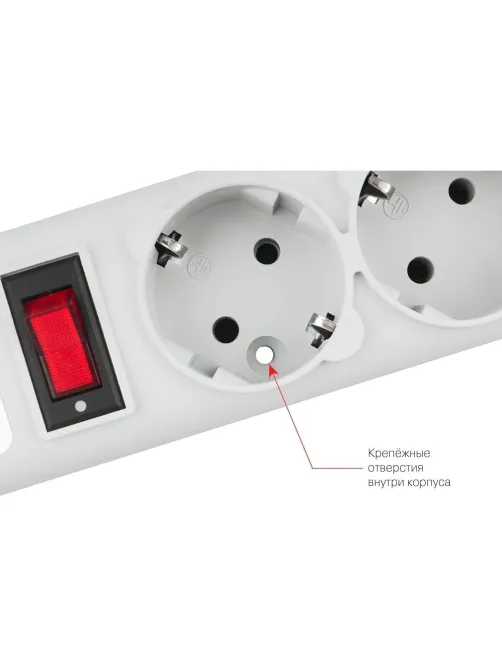 Сетевой фильтр Power Cube B 1.9 м 5 розеток (серый) 10А/2,2кВт(SPG-B-6)
