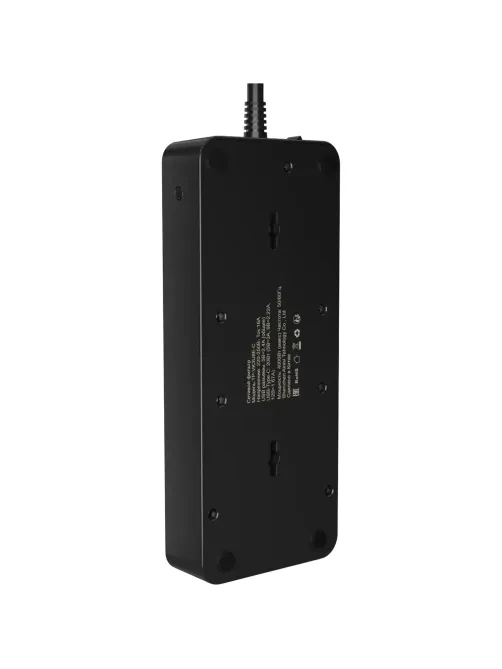 Сетевой фильтр AGNI 6р/2м,черный,3USB-A+1USB-C(TP-FS4U6E-C-2m-black)
