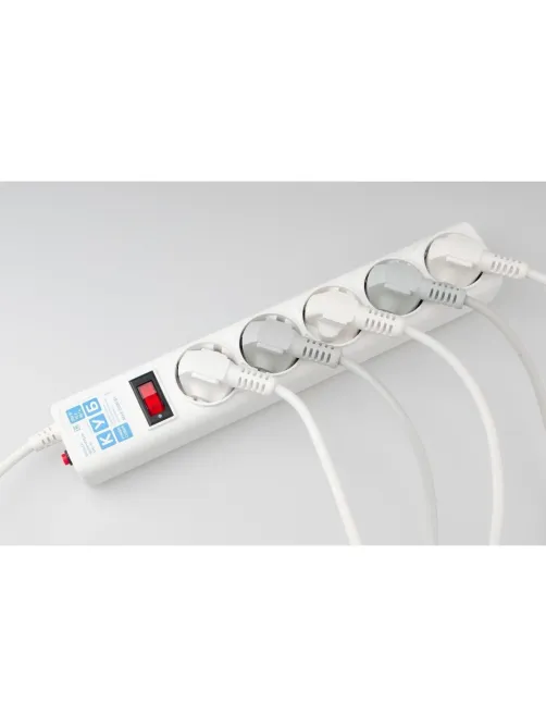 Сетевой фильтр Power Cube B 3.0 м 5 роз (белый) 10А/2,2кВт (SPG-B-10-WHITE)