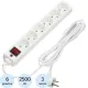 Сетевой фильтр BigTech CD6-3W1 (6р/3м/10А/2500Вт 1мм 2500Вт)