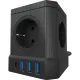 Сетевой фильтр AGNI  5р/5м,3USB 1TYPE-C,черный(TP-VE4U5E-C-5m-black)