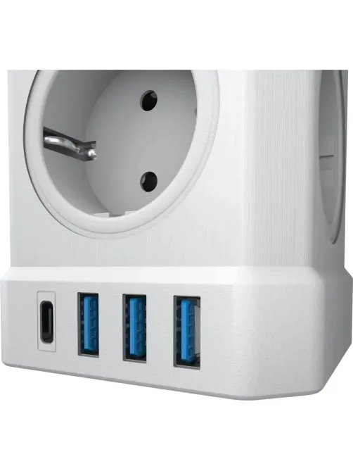 Сетевой фильтр AGNI  5р/2м,3USB 1TYPE-C,белый(TP-VE4U5E-C-2m-white)