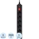 Сетевой фильтр Buro 600SH-16-3-B 3м (6 розеток) черный (коробка)