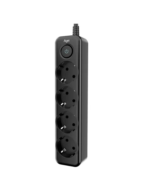 Сетевой фильтр AGNI 4/2м,черный(TP-FD4E-2m-black)