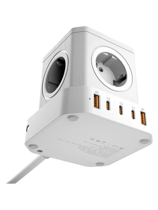 Сетевой фильтр AGNI 5р/2м,белый, 2USB +3Type-C 65(TP-VE5U5E-C-2m-white)