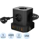 Сетевой фильтр AGNI 5р/2м, 2 USB +3 Type-C, чёрный(TP-VE5U5E-C-2m-black)