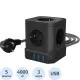Сетевой фильтр AGNI  5р/3м,3USB 1TYPE-C,черный(TP-VE4U5E-C-3m-black)
