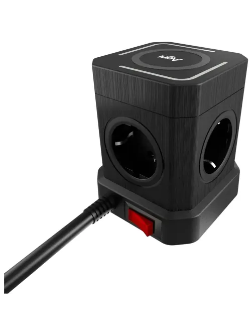 Сетевой фильтр AGNI  4р/2м,черный, 3USB + 1Type-C (TP-VE4U5E-C-W-2m-black)