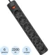 Сетевой фильтр Defender  DFS 155 5 м, черный, 6 розеток(99496)