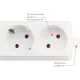 Сетевой фильтр Power Cube PRO, белый, 5м, 6р, 16А (3x1,5мм2)(SPL6-16-P-5М)
