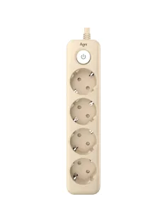 Сетевой фильтр AGNI 4/3м,слоновая кость(TP-FD4E-3m-ivory)