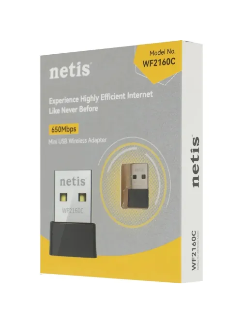 Сетевой адаптер WiFi Netis WF2160C AC650 USB 2.0