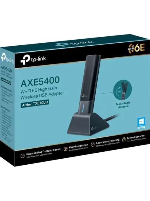 Сетевой адаптер Wi-Fi TP-Link Archer TXE70UH AXE5400 USB-адаптер Wi-Fi 6E