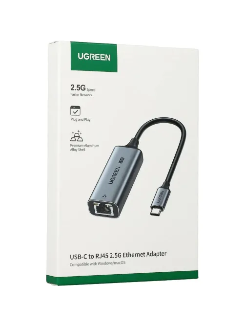 Сетевой адаптер UGREEN CM648 (25052) USB-C 3.1 to RJ45 2.5G серый