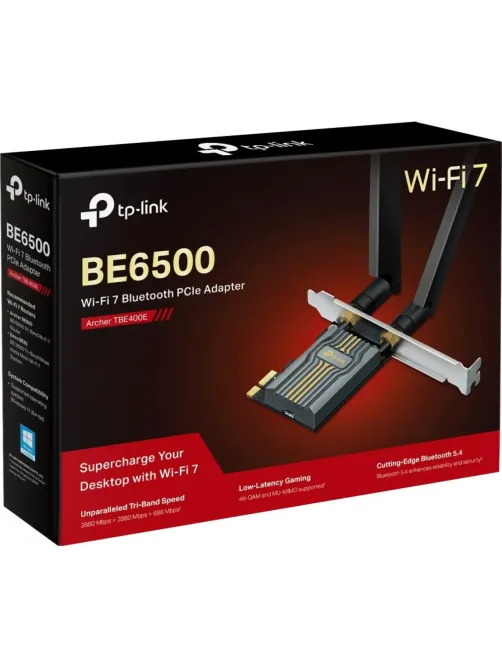 Сетевой адаптер Wi-Fi TP-Link Archer TBE400E BE6500 PCI-E Wi-Fi 7 BT 5.4