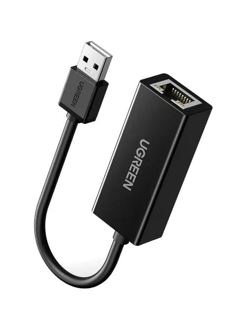 Сетевой адаптер UGREEN CR110 (20254) USB2.0 to RJ45 10/100Mbps черный