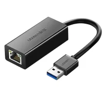 Сетевой адаптер UGREEN CR111 (20256), USB 3.0/Gigabit Ethernet/черный