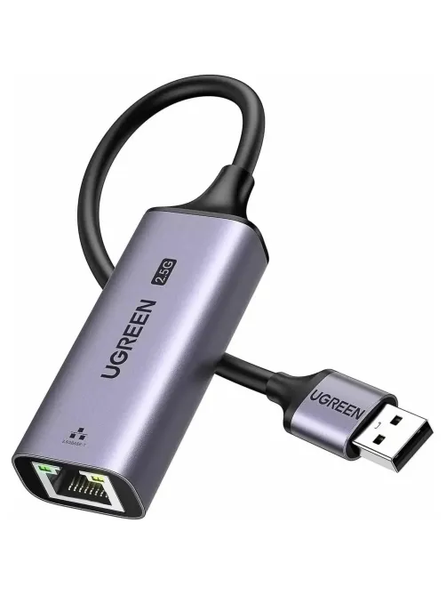 Сетевой адаптер UGREEN CM648 (25051) USB-A 3.0 to RJ45 2.5G серый